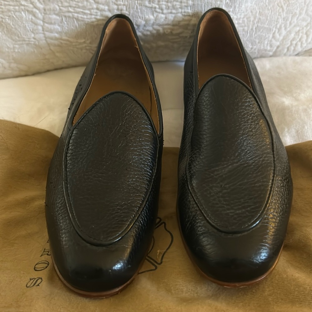 Hand Made in Spain. Bomberos black full grain leather loafers.Never worn.